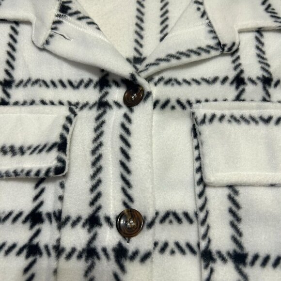 Jolie & Joy Womens Medium Plaid Fleece Button-Up Cottagecore Cabincore Ranch - Picture 5 of 8